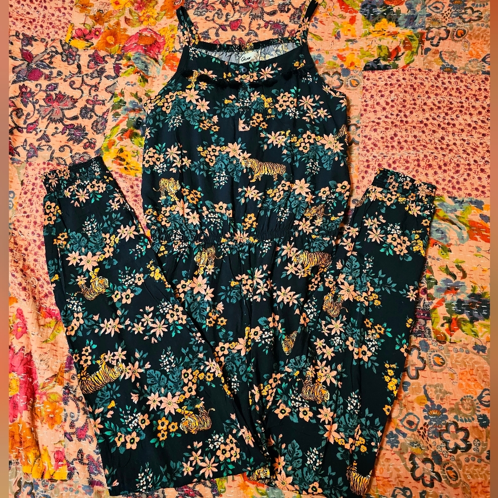 Epic Threads Jumpsuit Romper Tiger Floral